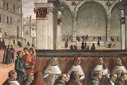 Domenicho Ghirlandaio Details of Bestatigung der Ordensregel der Franziskaner oil on canvas